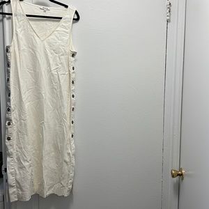 White madewell linen dress